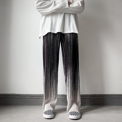 Loose Drape Gradient Striped Pants