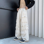 Multi-pocket Wide Leg Pants