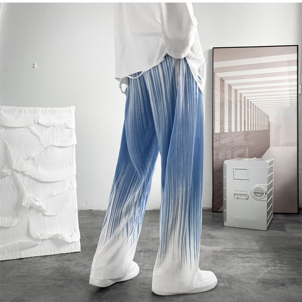 Loose Drape Gradient Striped Pants