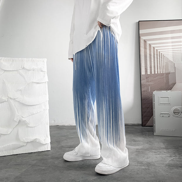 Loose Drape Gradient Striped Pants